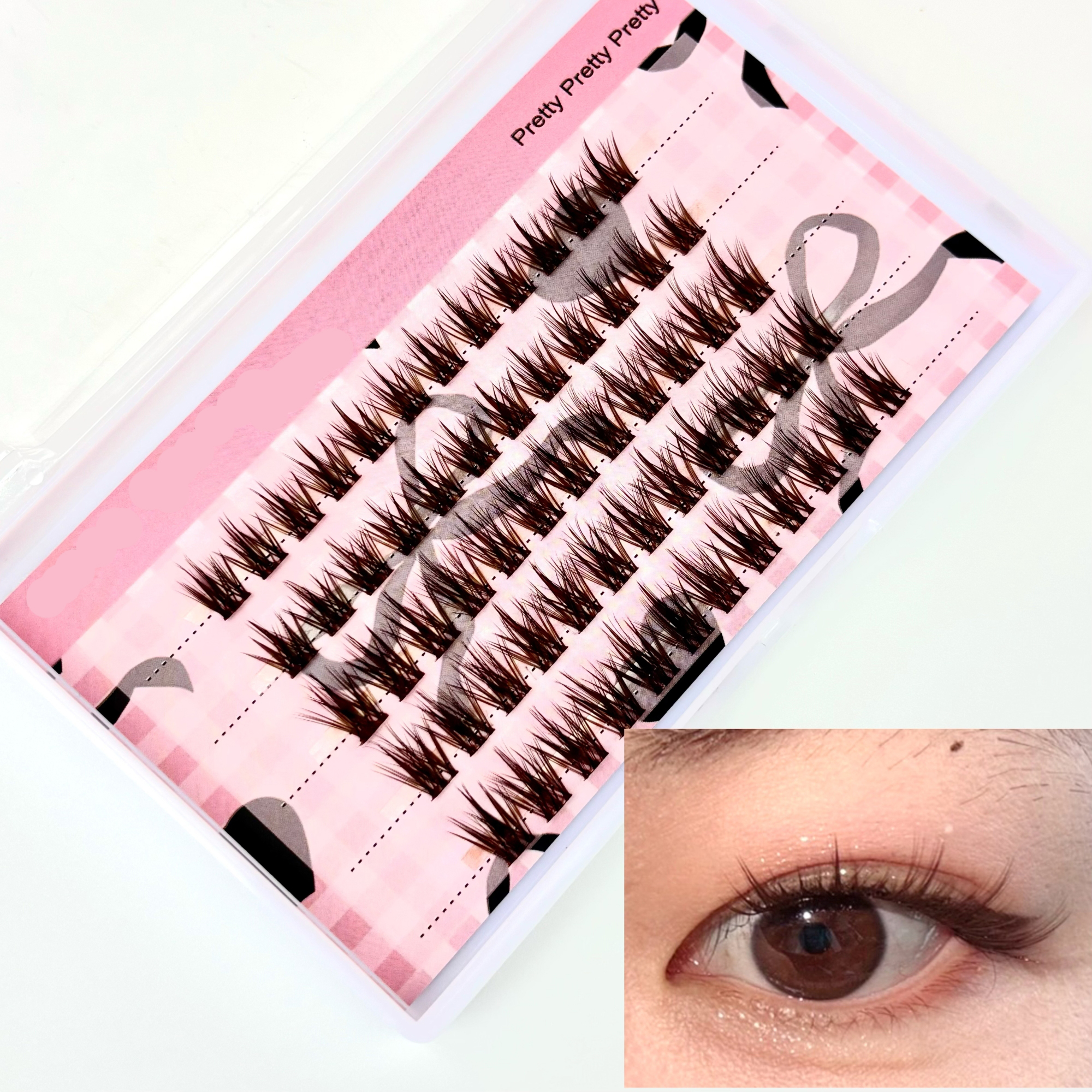 Brown Lash Clusters